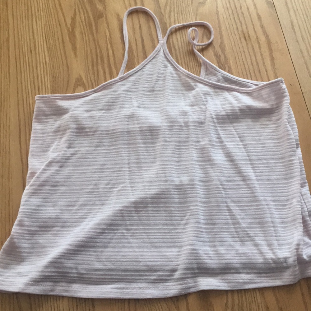 pink cropped tank top